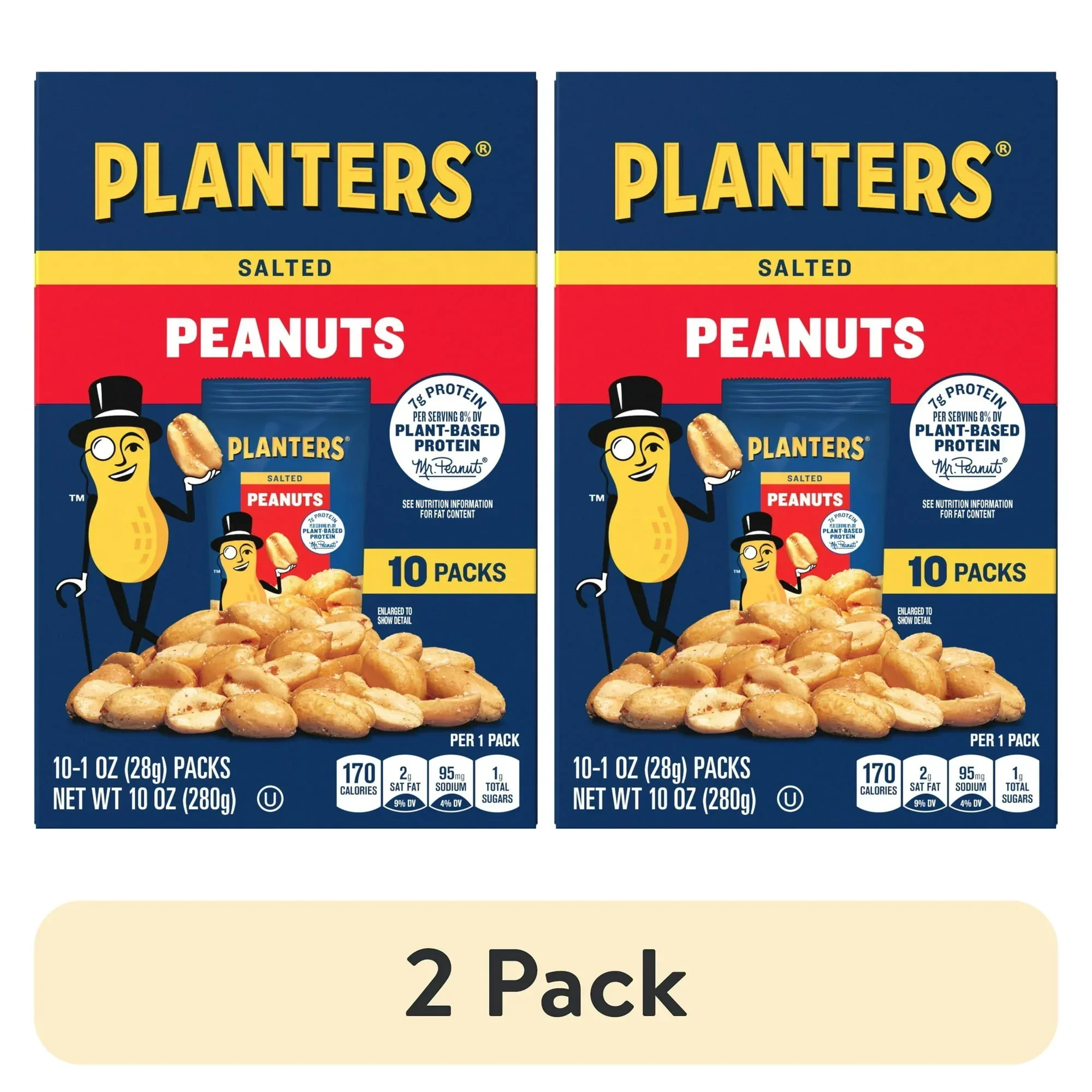 Planters Salted Peanuts, Plant Based Protein, 10-1 oz. Bags - Image 5