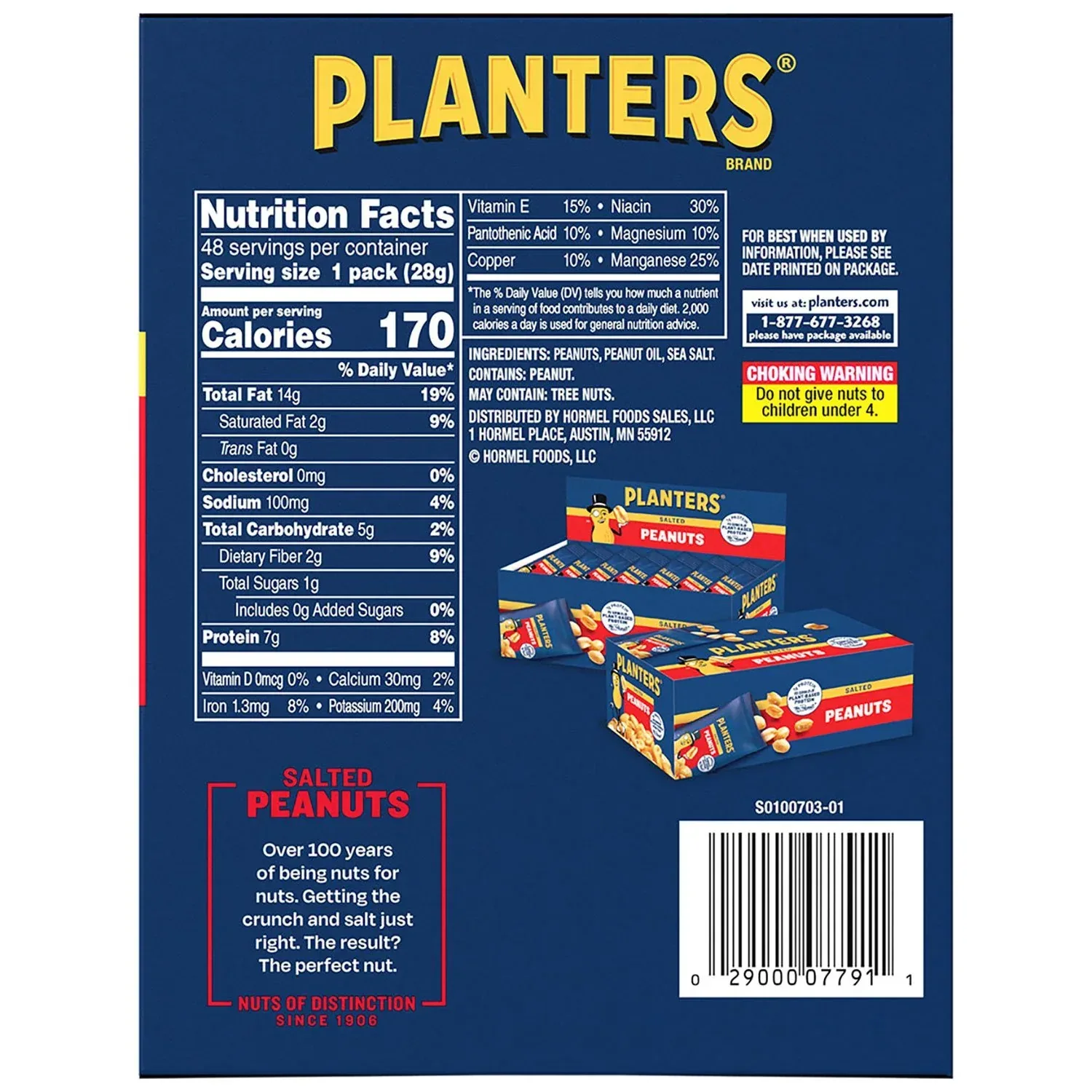 Planters Salted Peanuts, Single-Serve Packs, 1 oz., 48 pk. - Image 2