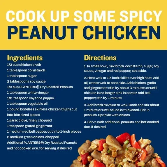 PLANTERS Sweet and Spicy Peanuts, Party Snacks, Plant-Based Protein, 16 oz Plastic Jar - Image 3