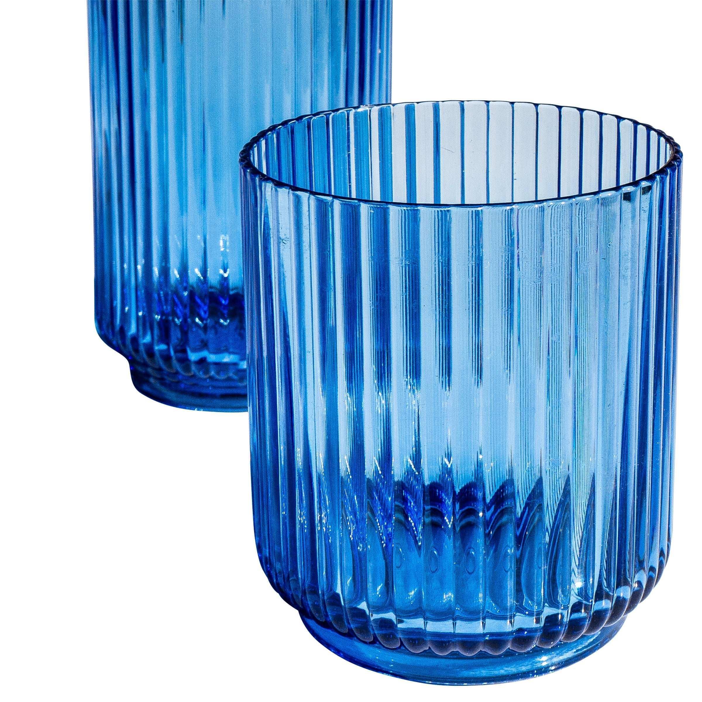 Plastic 12-piece Drinkware Set, Mesa Blue - Image 5