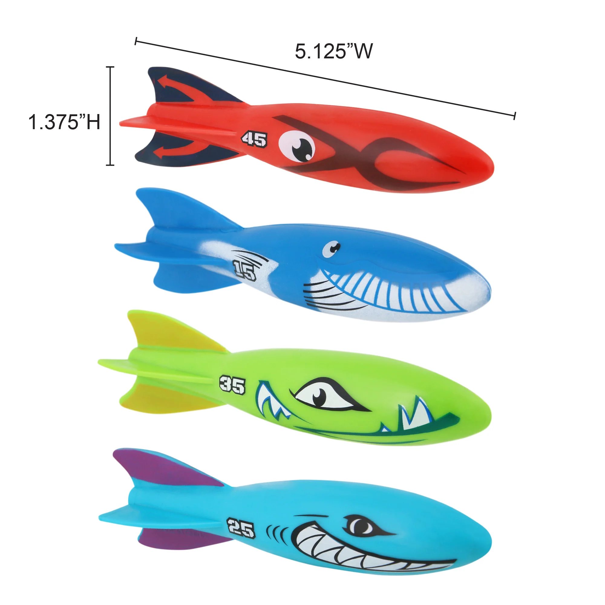 Play Day Diving Torpedoes 4-Pack Kids Pool Dive Toys Underwater Summer Family Fun, Ages 3+ - Image 10