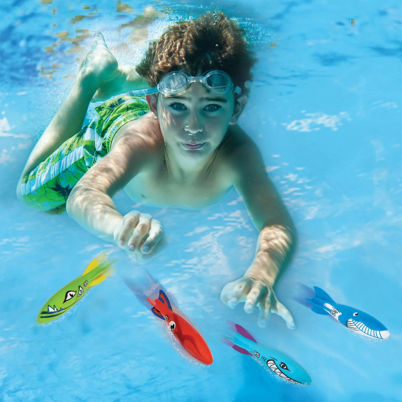 Play Day Diving Torpedoes 4-Pack Kids Pool Dive Toys Underwater Summer Family Fun, Ages 3+ - Image 5
