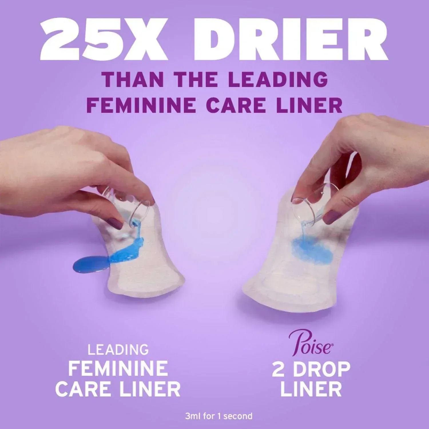 Poise Daily Incontinence Panty Liners, 2 Drop Very Light, 132 ct. - Image 5