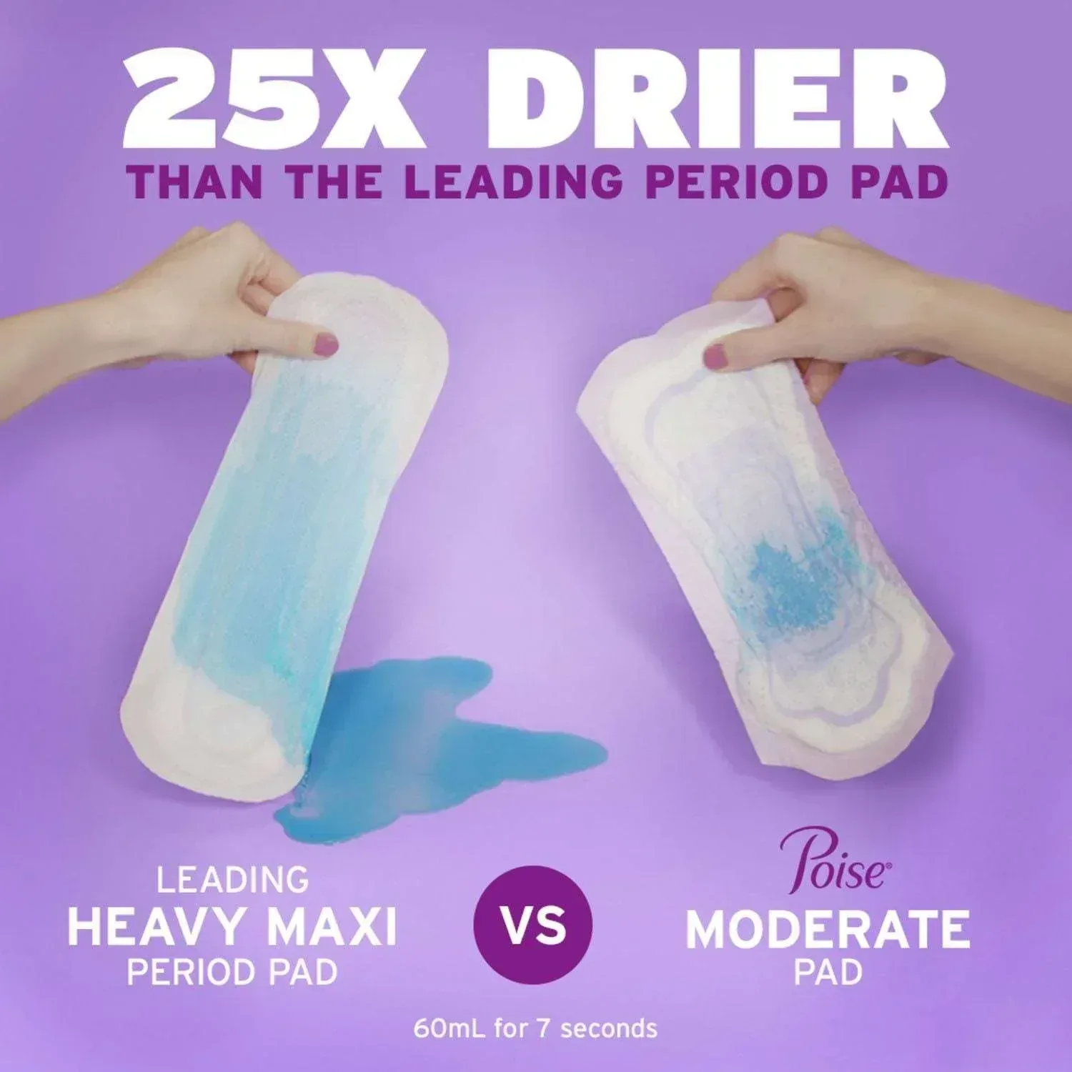 Poise Postpartum Incontinence Pads, 5 Drop Max Absorbency, 128 ct. - Image 3