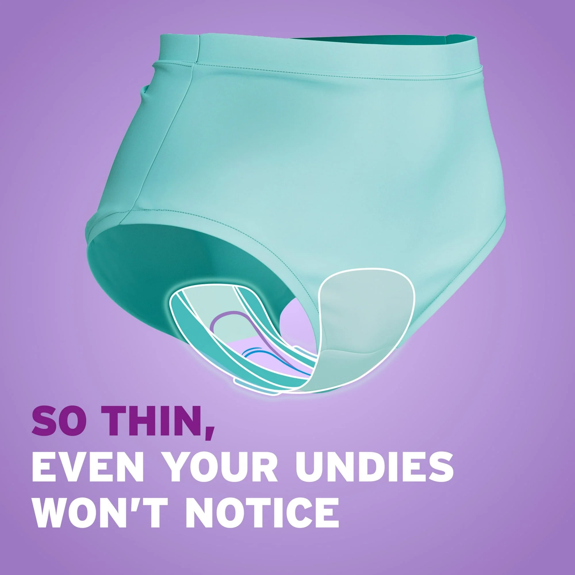 Poise Ultra Thin Incontinence Pads with Wings, 4 Drop Moderate Absorbency, 54 Count - Image 7