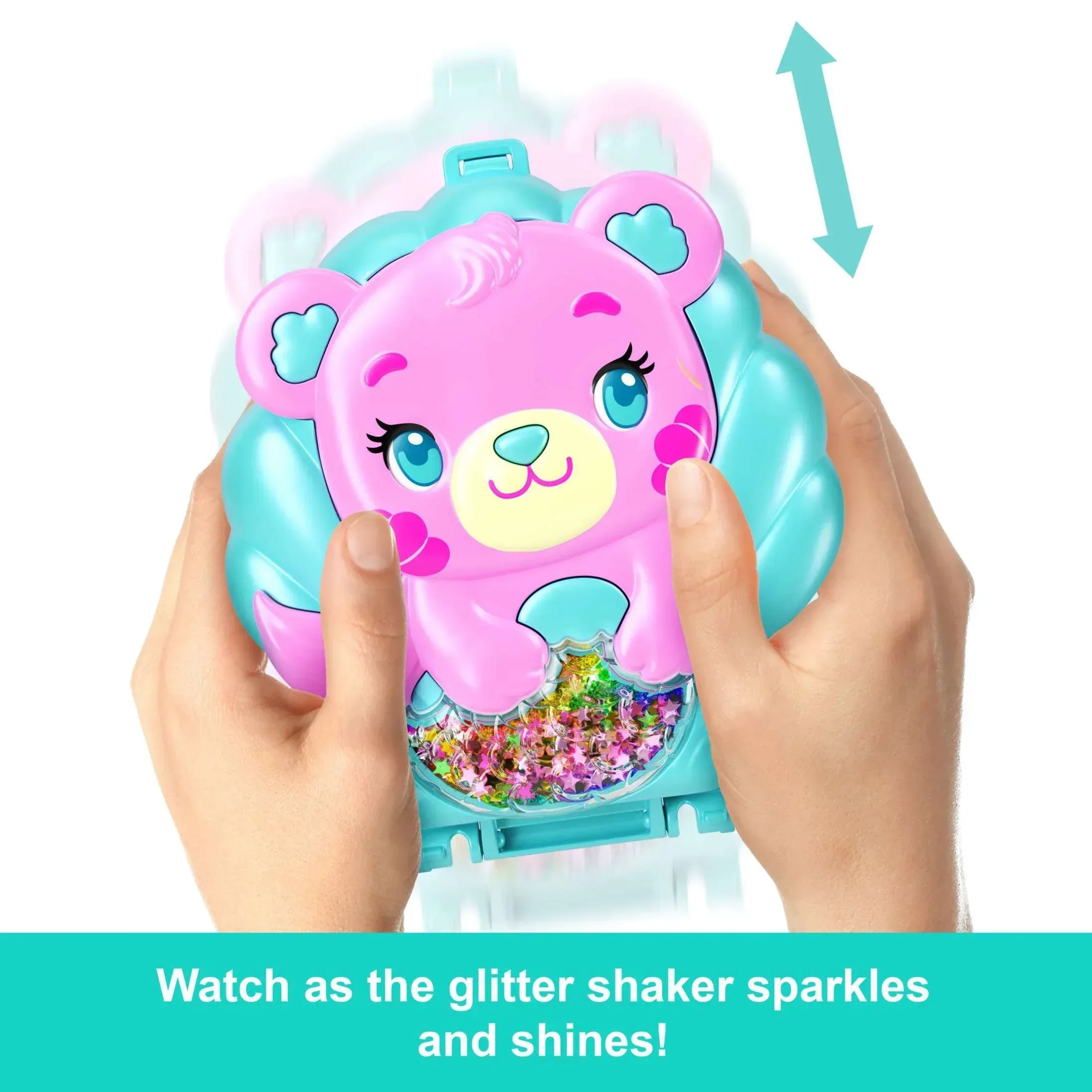 Polly Pocket Glitter Island Compact Playset with 1 Micro Mermaid Doll and Ocean Pets, Travel Toy with Themed Accessories - Image 3