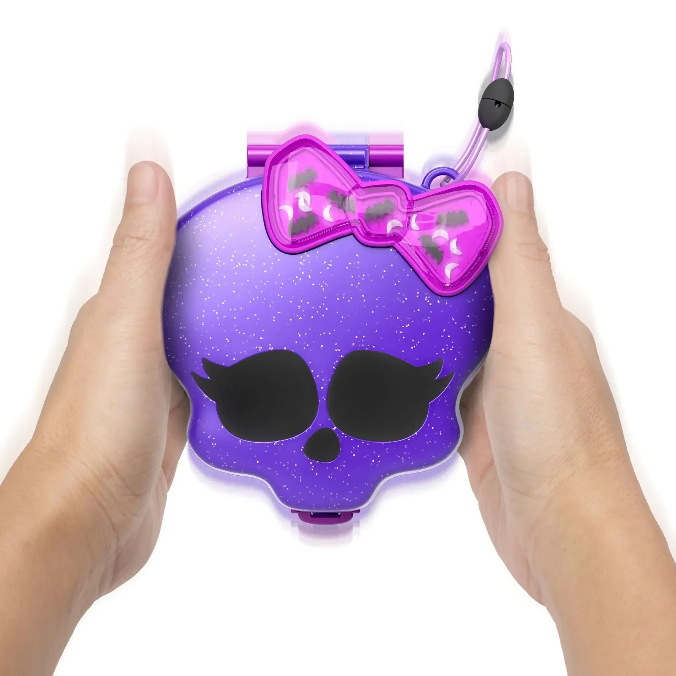 Polly Pocket Monster High Compact with 3 Micro Dolls & 10 Accessories, Opens to High School - Image 4