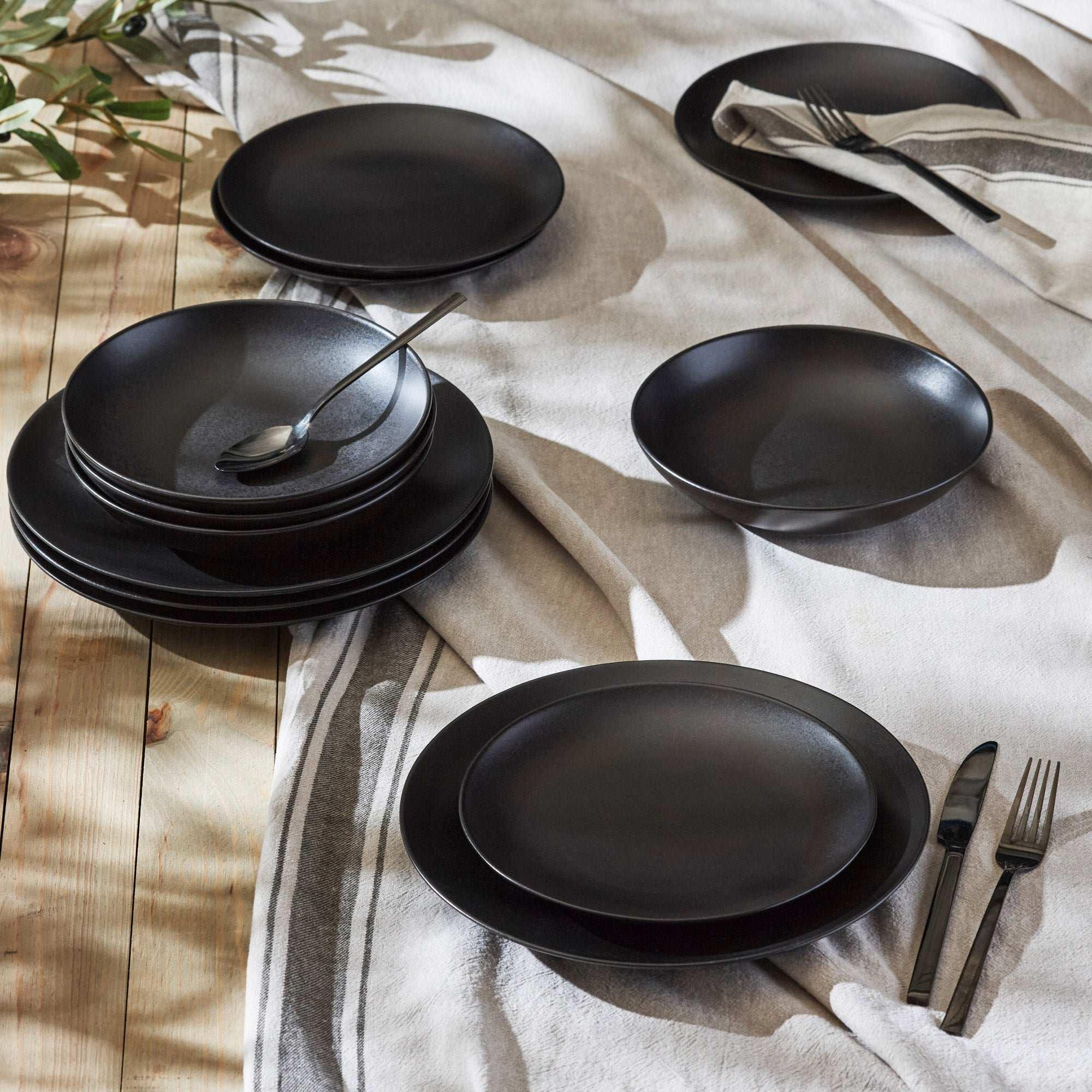 Porto by Stone + Lain Semplice 12-Piece Dinnerware Set - Image 4