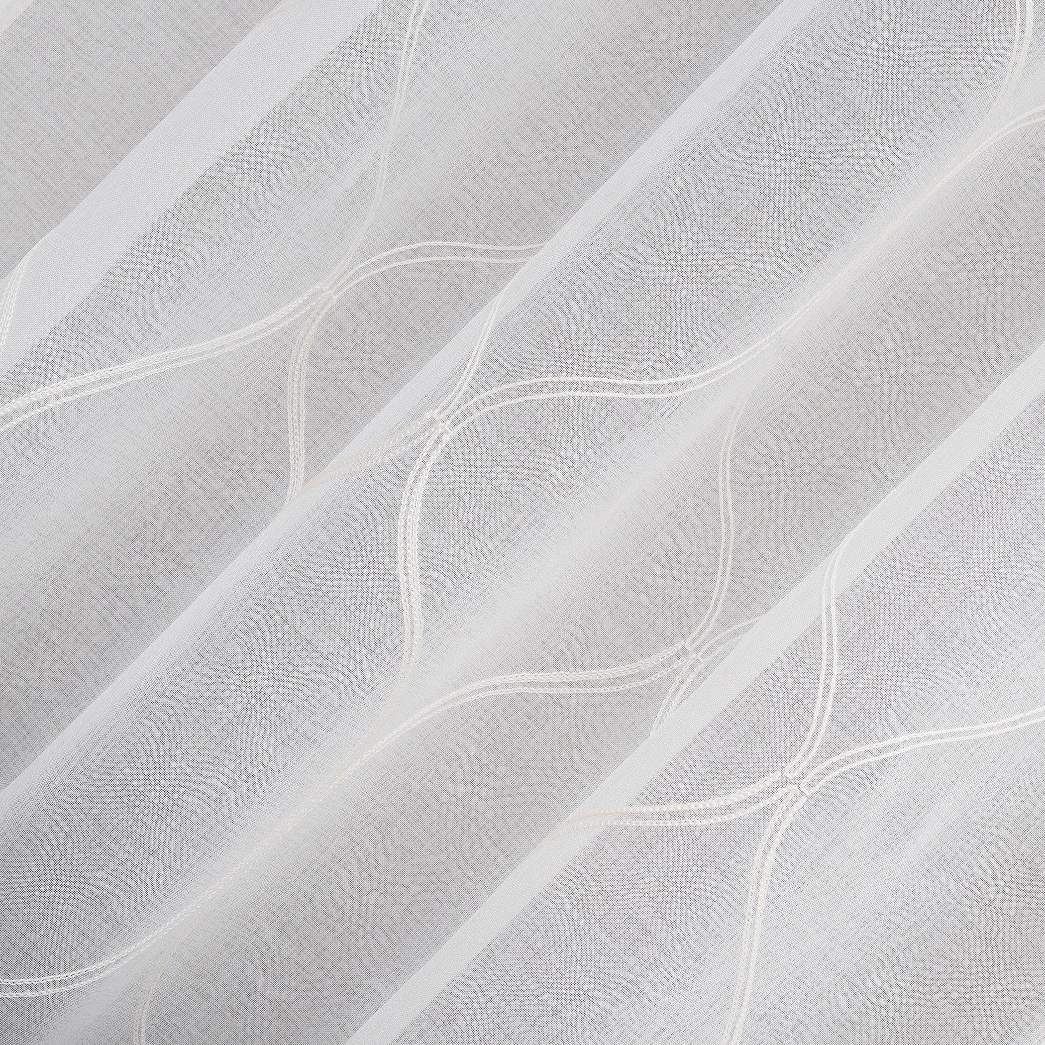 Portside Embroidered Trellis Sheer Curtains, 2-pack - Image 2