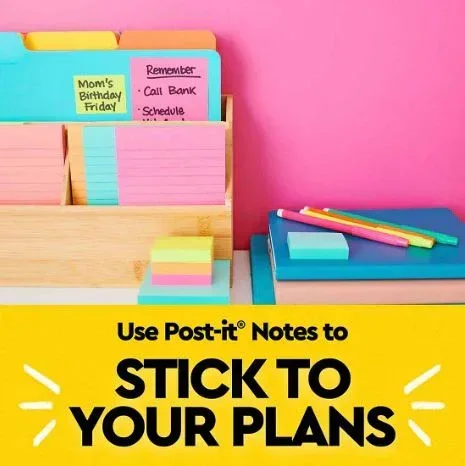 Post-it Notes, 3" x 3", 100 Sheets per Pad, 18 pk. - Pastel - Image 4