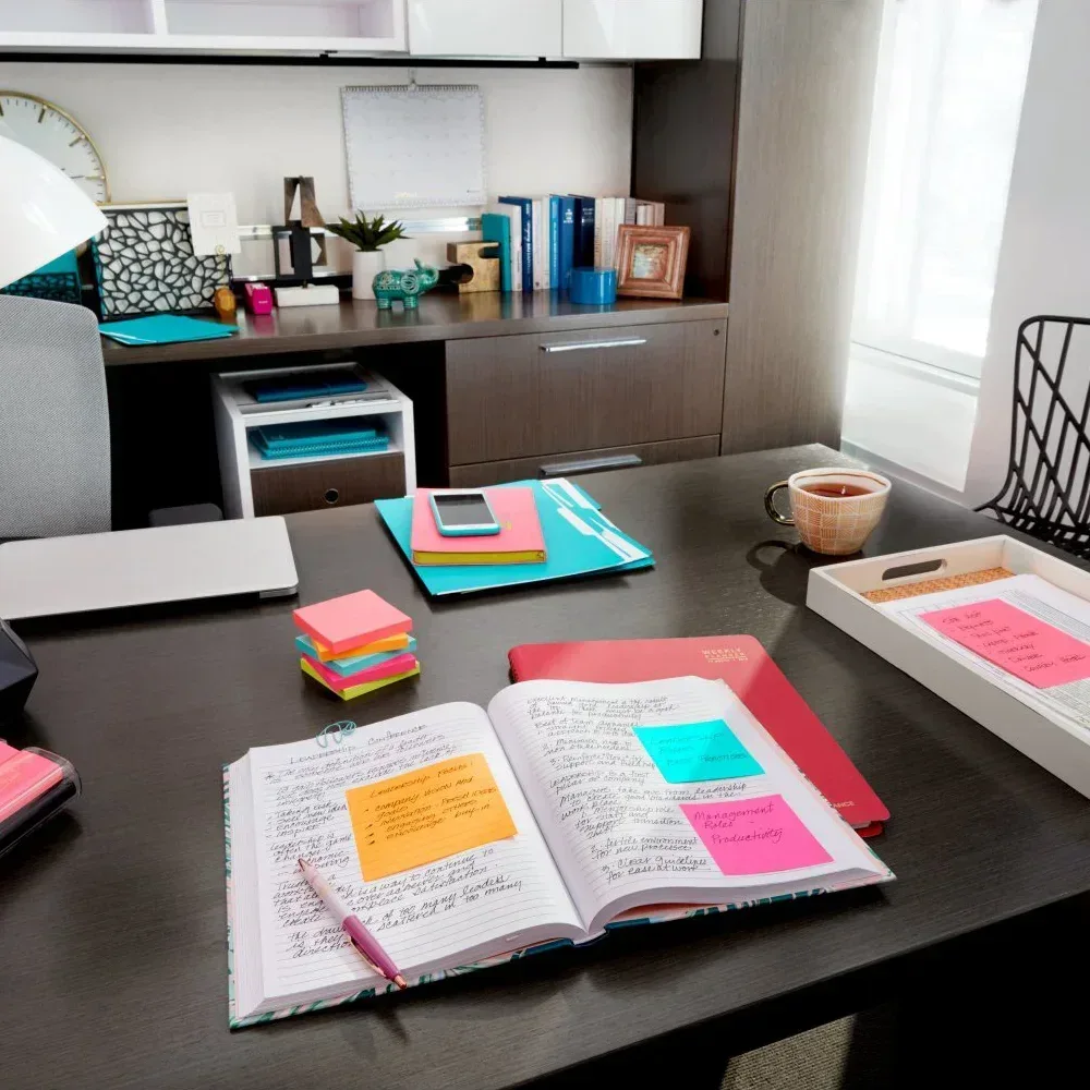 Post-it Notes, 3” x 3”, Assorted Bright Colors, 100 Sheets, 24 Pads - Image 4