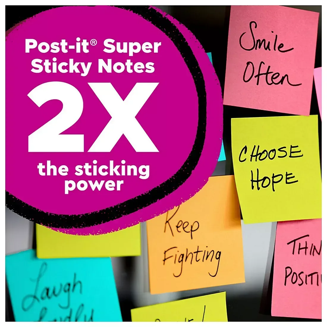 Post-it Super Sticky Notes, 4" x 6", Supernova Neons Collection, Lined - Image 4