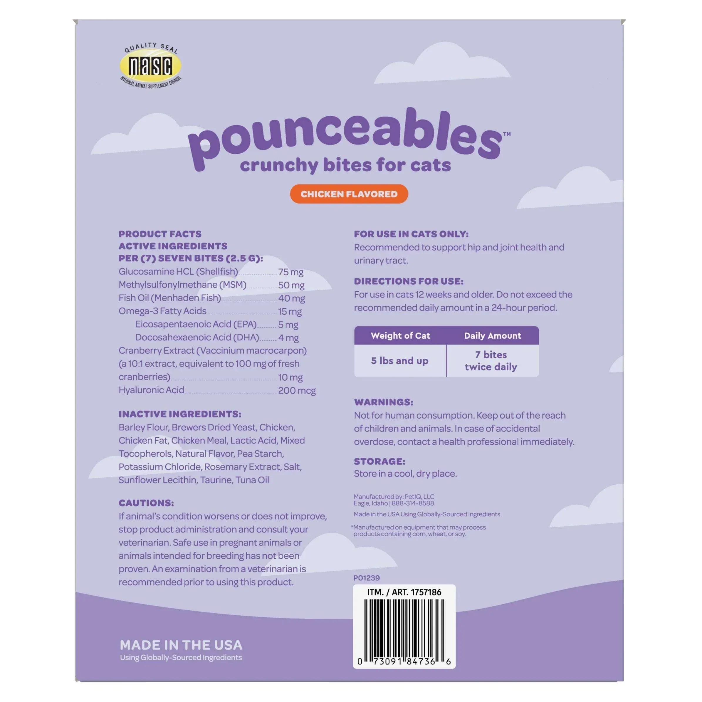 Pounceables Crunchy Bites for Cats, Chicken Flavor, 32oz - Image 5