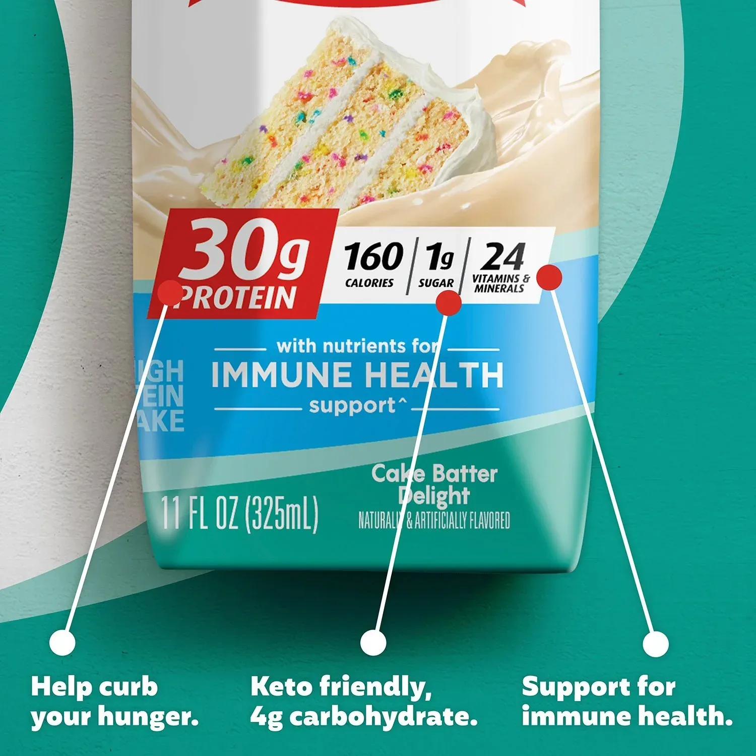 Premier Protein 30g High Protein Shake, Cake Batter Delight 11 fl. oz., 15 pk. - Image 5
