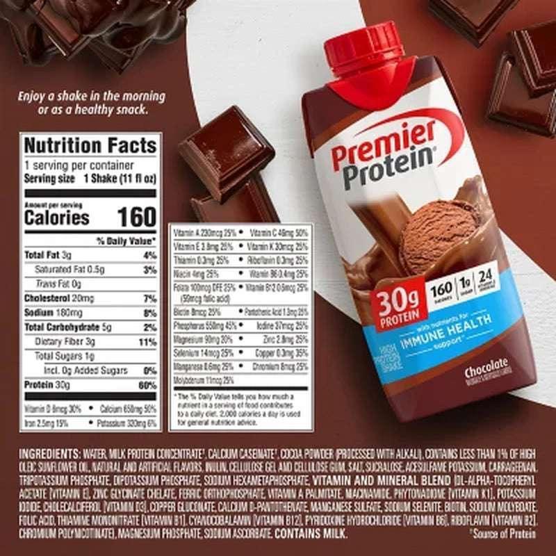 Premier Protein 30G High Protein Shake, Chocolate (11 Fl. Oz., 15 Pk) - Image 2