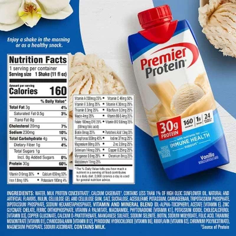 Premier Protein 30G High Protein Shake, Vanilla (11 Fl. Oz., 15 Pk.) - Image 2