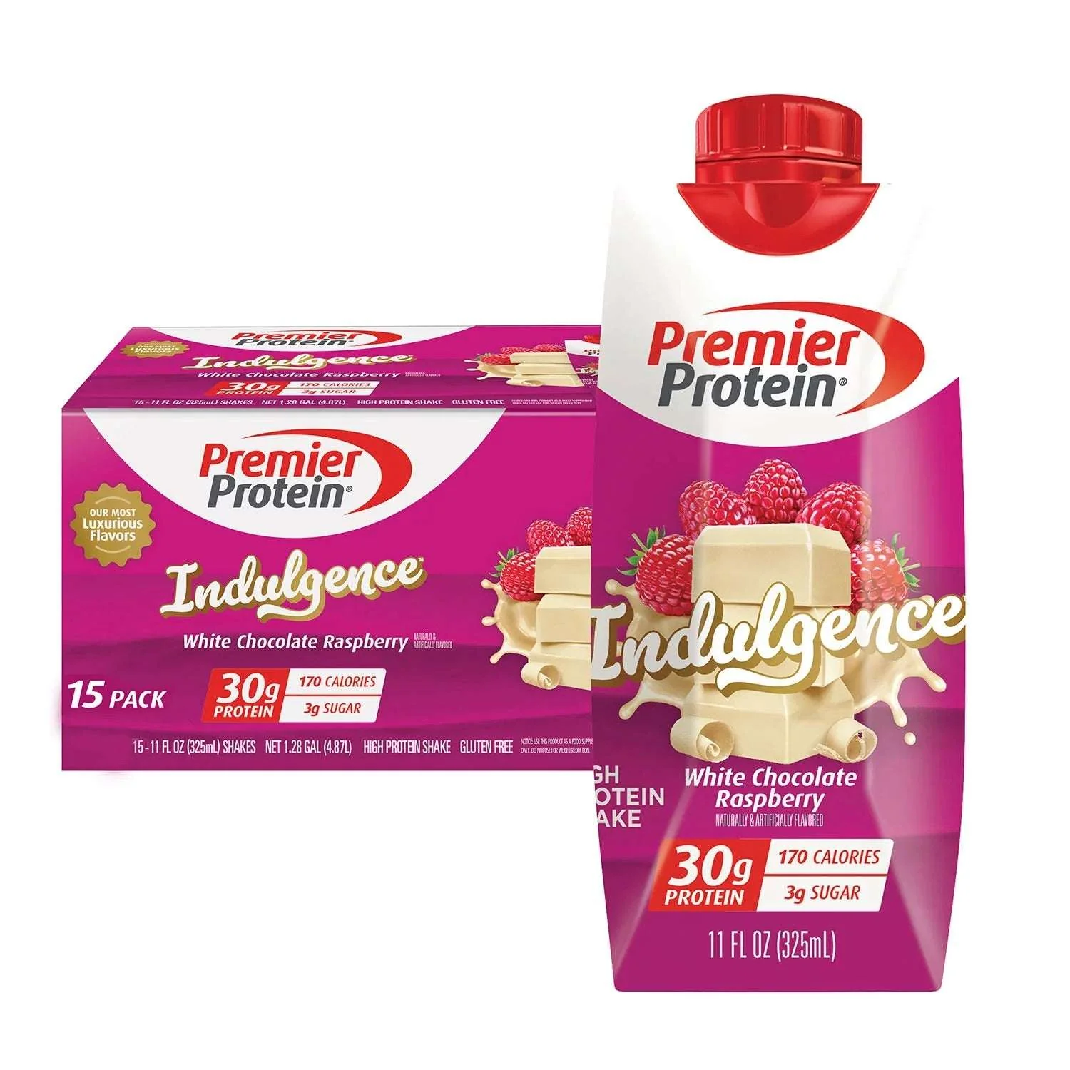 Premier Protein Indulgence Protein Shake, Chocolate Covered Strawberry, 30g Protein, 11 fl oz, 4 Ct - Image 11