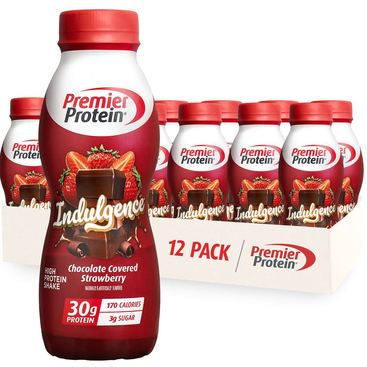Premier Protein Indulgence Protein Shake, Chocolate Covered Strawberry, 30g Protein, 11 fl oz, 4 Ct - Image 6