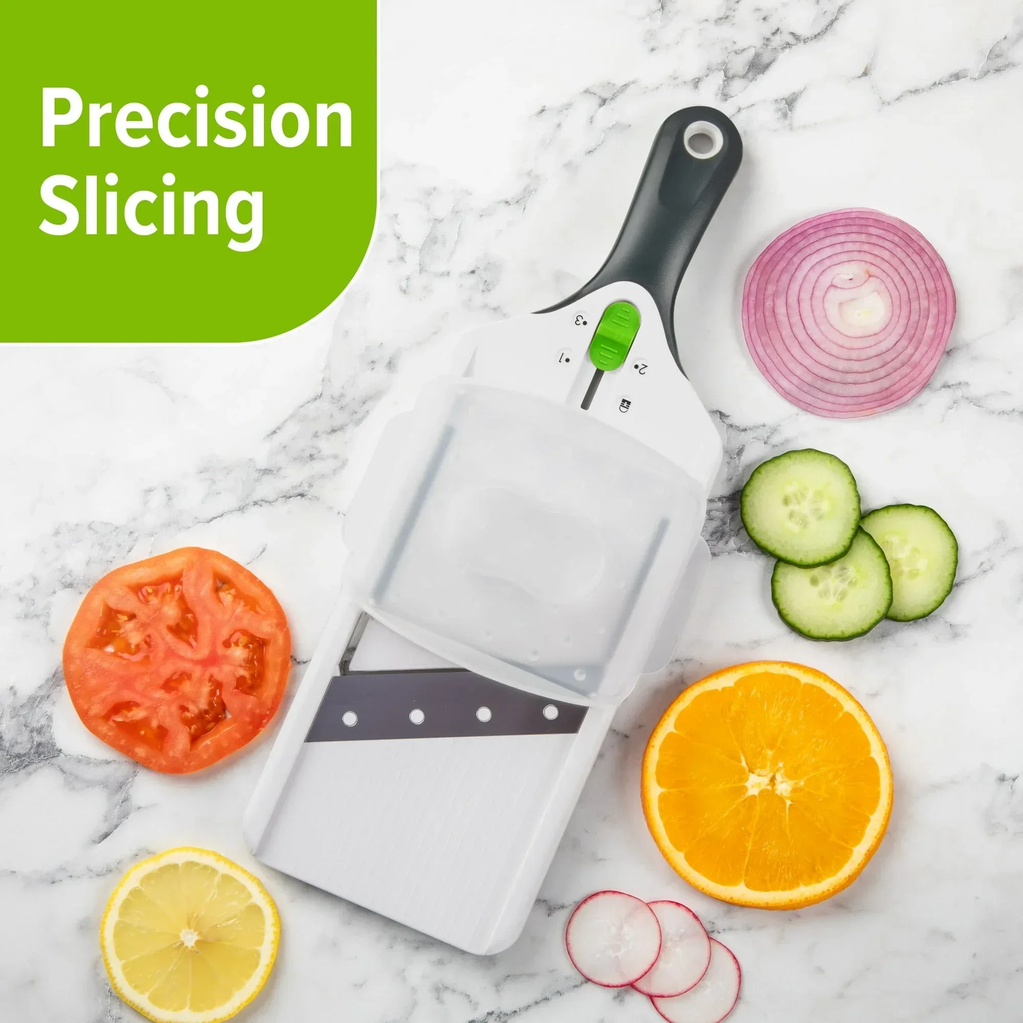 PrepSolutions Stainless Steel Blade Easy Adjustable Mandolin Slicer - Image 6