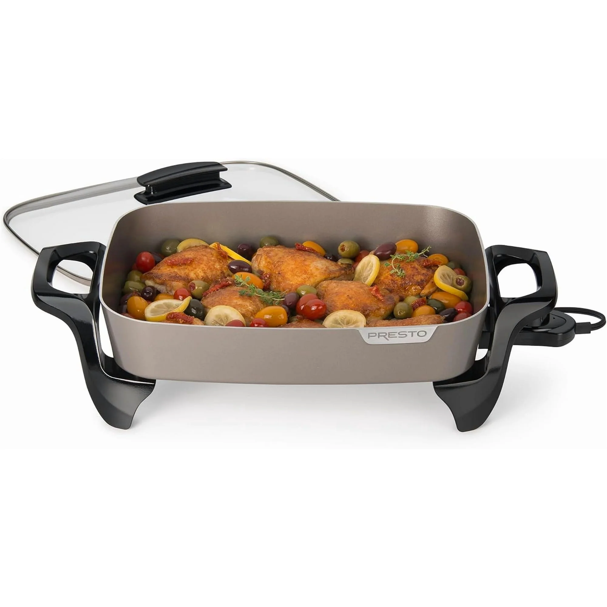 Presto 16-Inch Ceramic Electric Skillet, Grey - Image 2