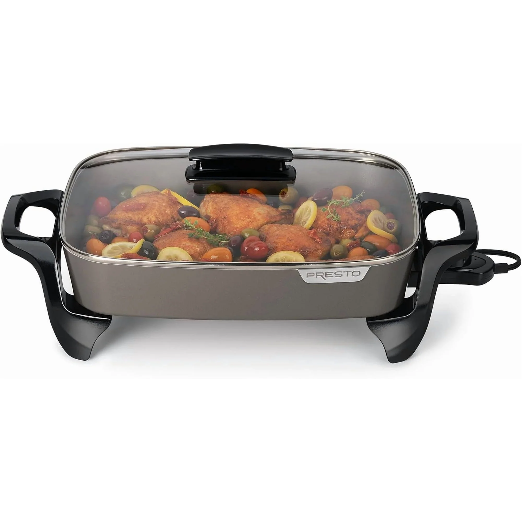 Presto 16-Inch Ceramic Electric Skillet, Grey - Image 3