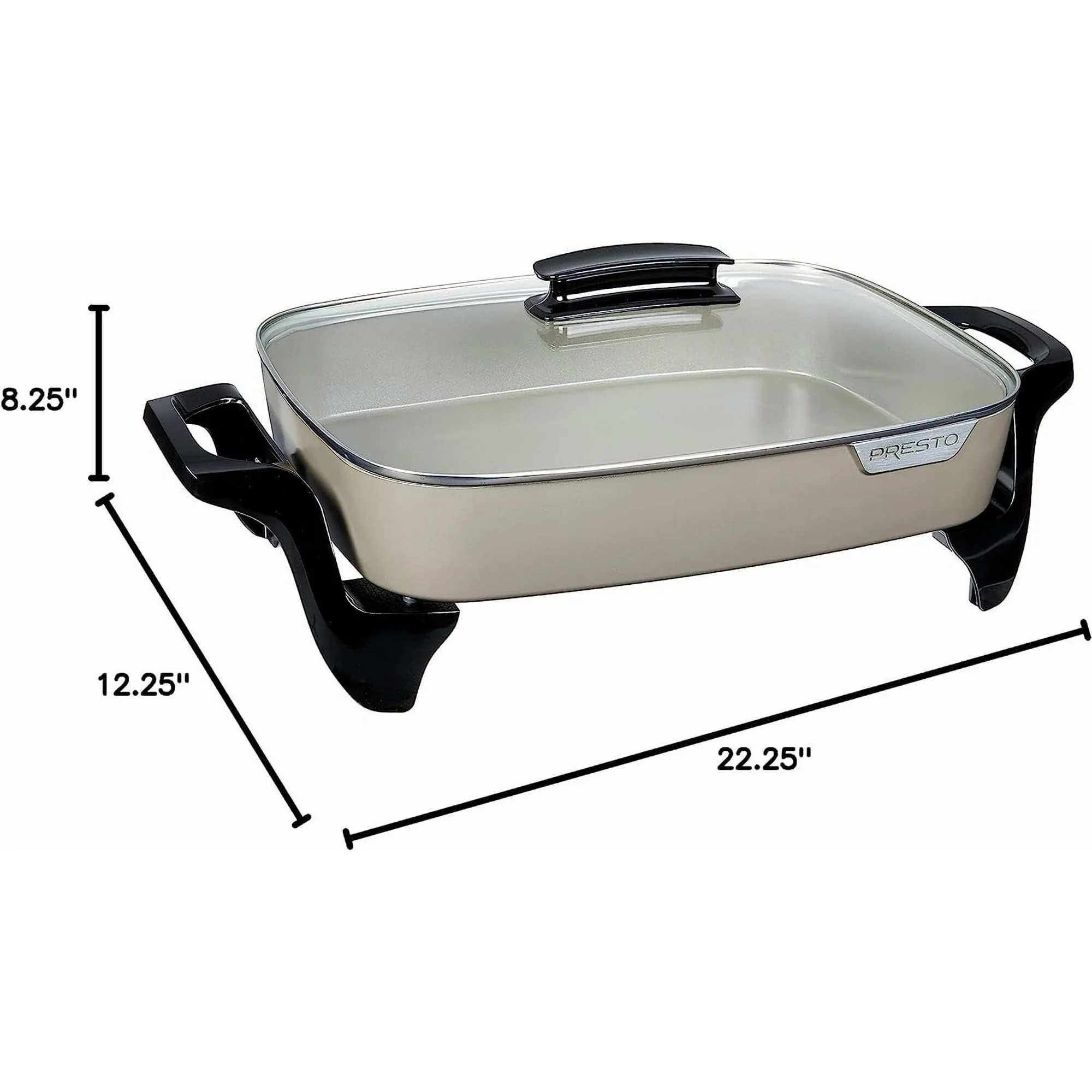 Presto 16-Inch Ceramic Electric Skillet, Grey - Image 4