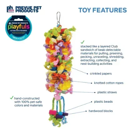 Prevue Pet Products Club Preen & Pacify Bird Toy - Image 3