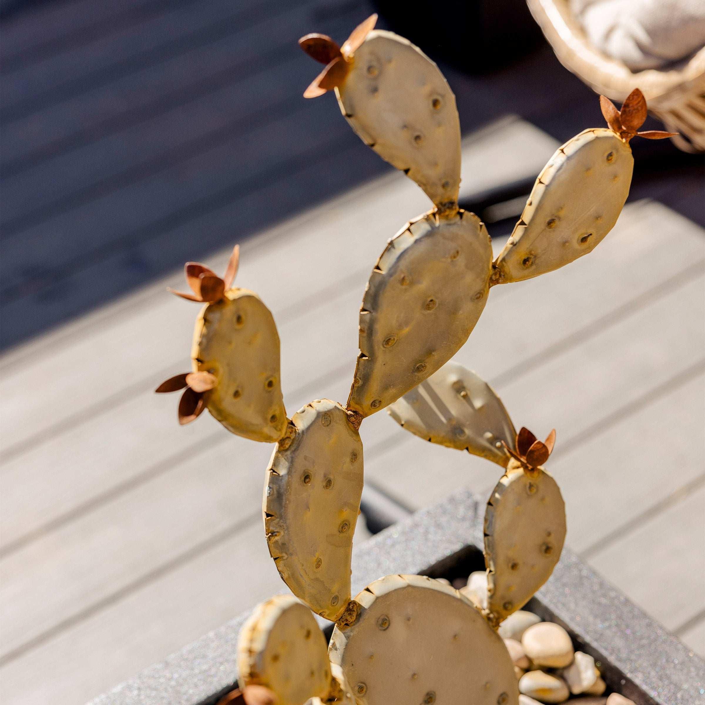 Prickly Pear Cactus Sculpture by Desert Steel - Image 2