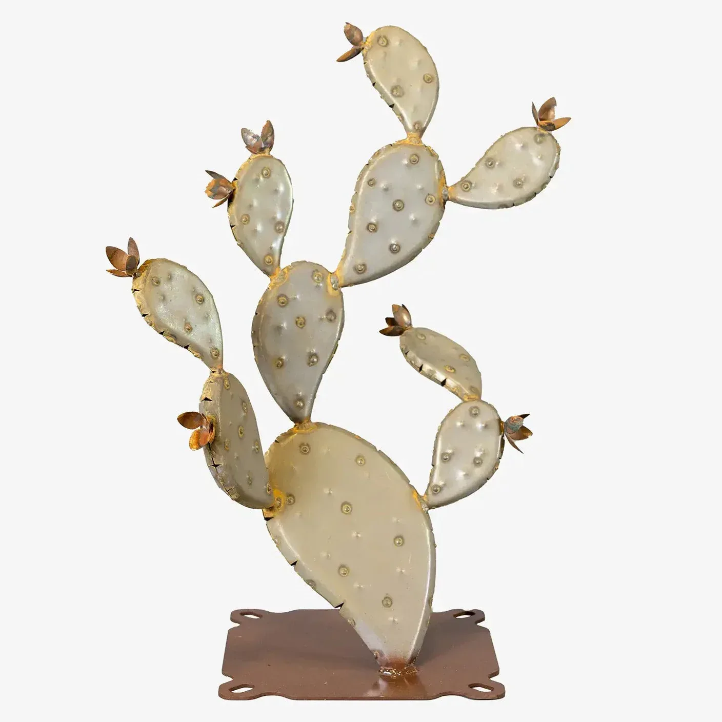 Prickly Pear Cactus Sculpture by Desert Steel - Image 3