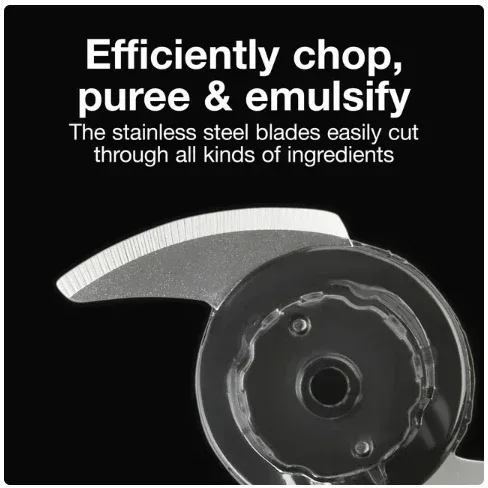 Proctor Silex Electric Food Chopper & Mini Food Processor, 1.5 Cup, Chopping, Puree & Emulsify, Black, 72507 - Image 3