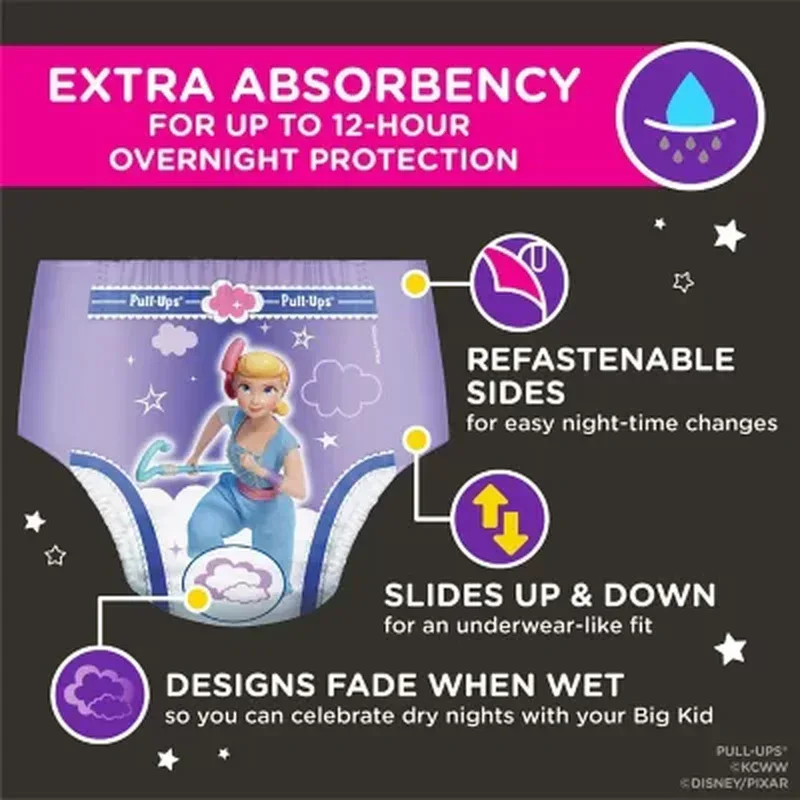 Pull-Ups Night-Time Potty Training Pants for Girls (Sizes: 2T-4T) - Image 3