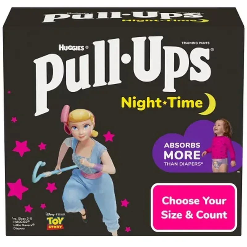 Pull-Ups Night-Time Potty Training Pants for Girls (Sizes: 2T-4T) - Image 4