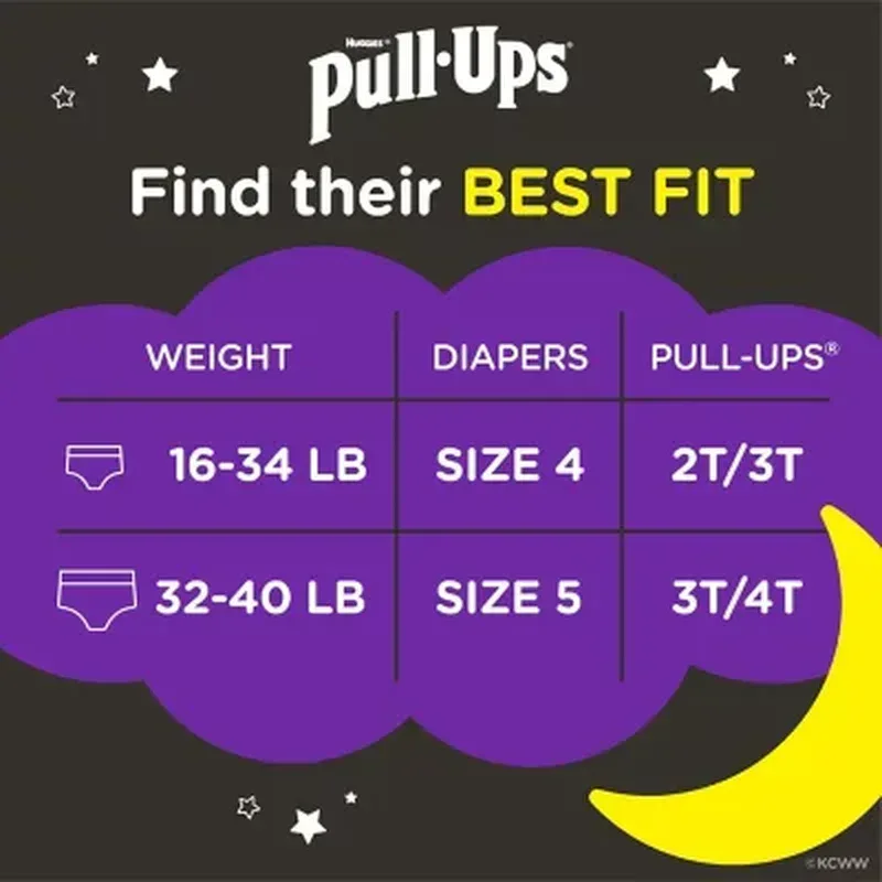 Pull-Ups Nighttime Potty Training Pants for Boys (Sizes: 2T-4T) - Image 3