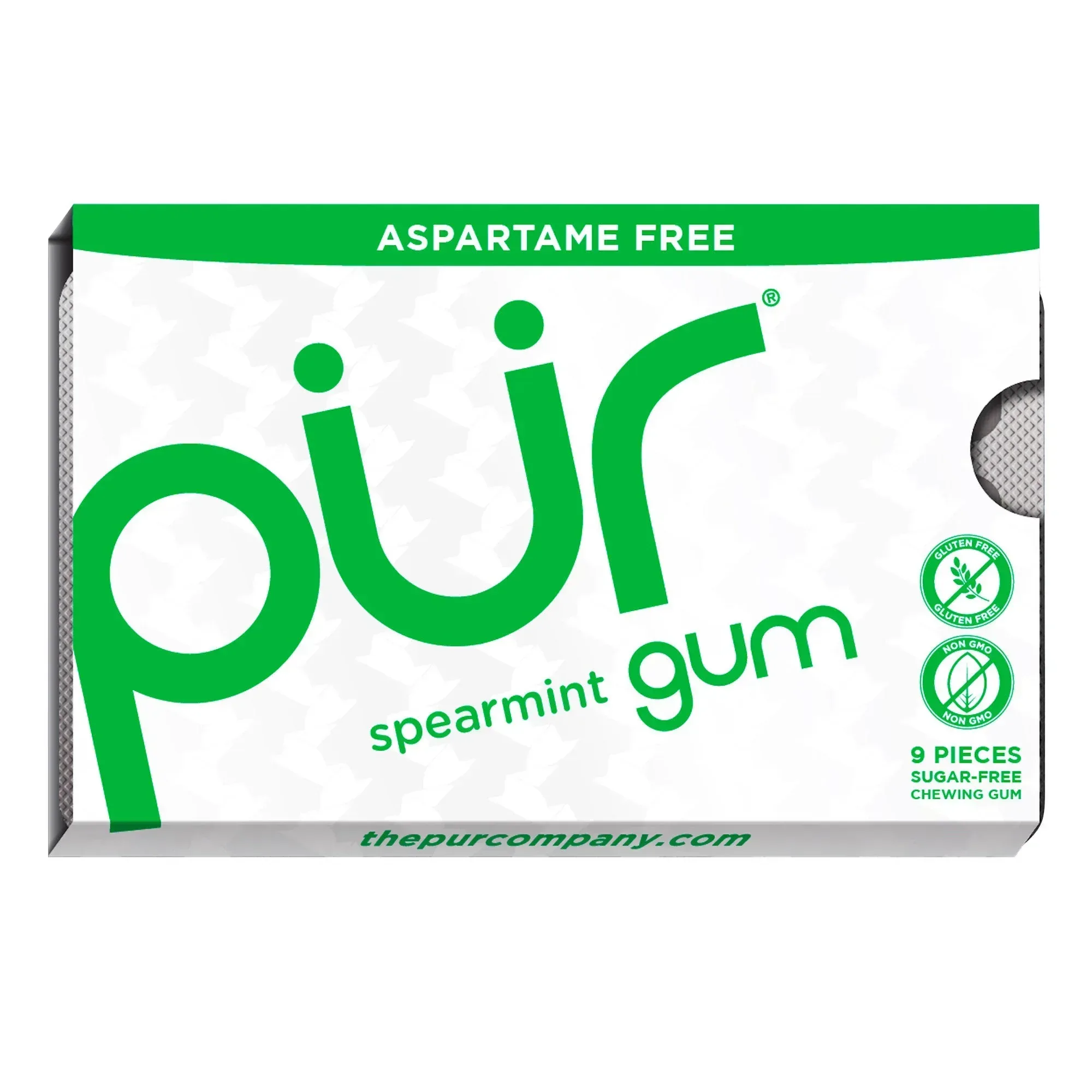 PUR Sugar Free Gum, Spearmint, 9-Pieces, 12-Count - Image 2