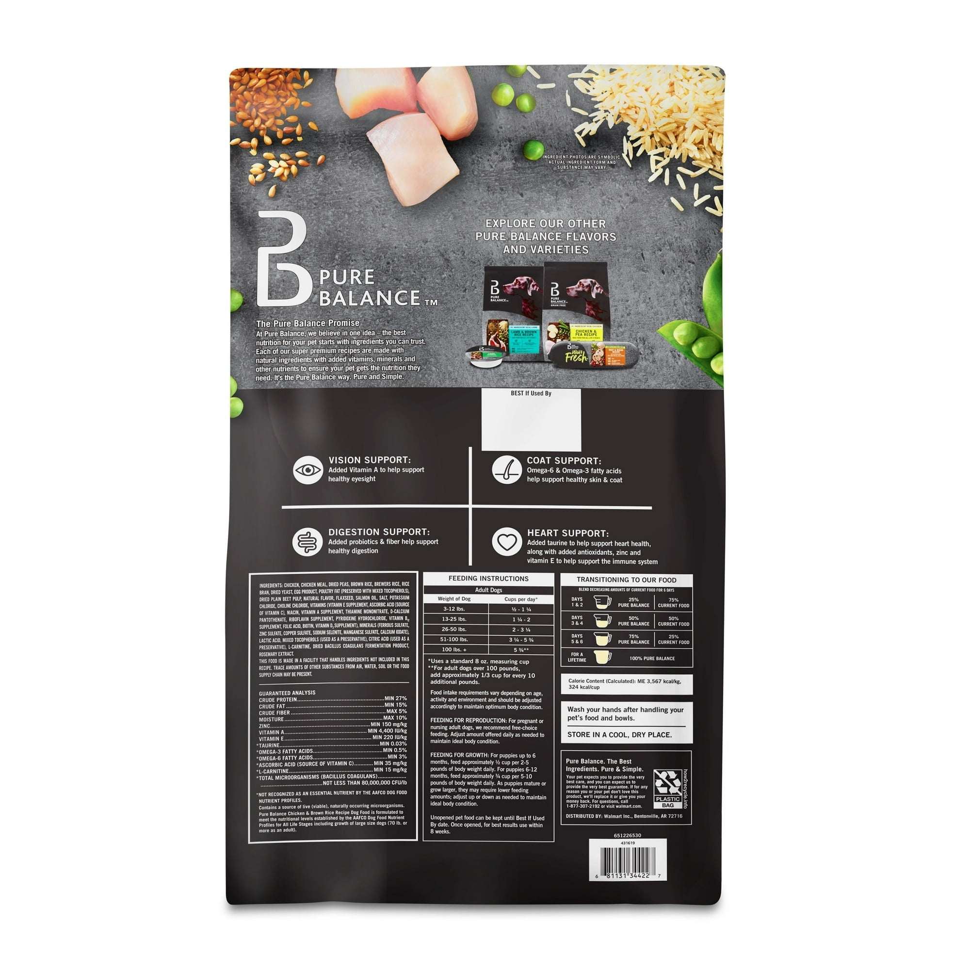 Pure Balance Chicken & Brown Rice Recipe Dry Dog Food, 15 lbs - Image 7
