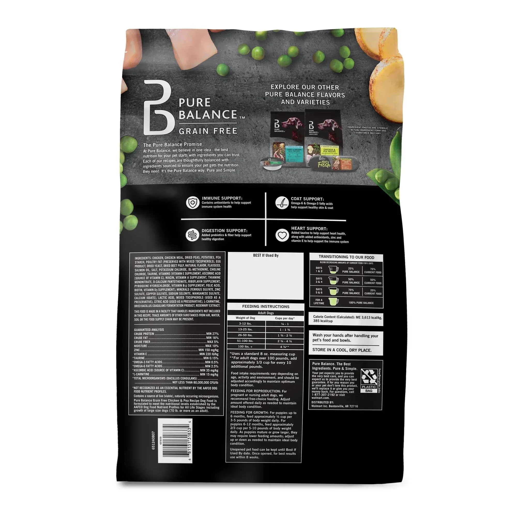 Pure Balance Grain-Free Chicken and Pea Recipe Dry Dog Food - Image 23