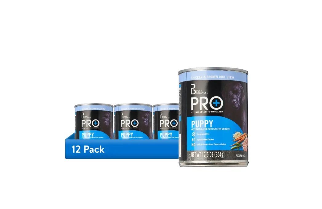 Pure Balance Pro+ Chicken & Brown Rice Stew Wet Dog Food for Puppy, 12.5 oz Can - Image 17