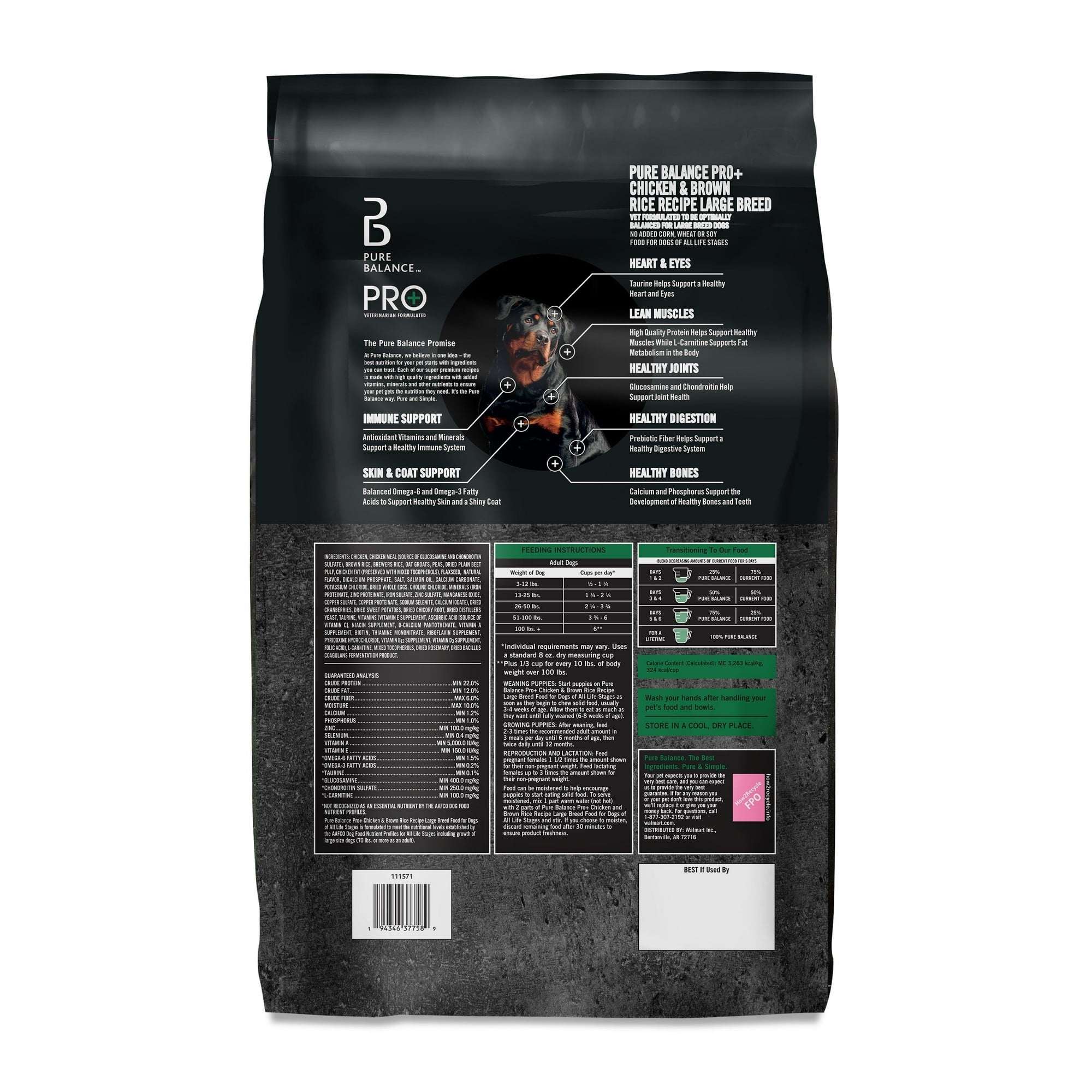 Pure Balance Pro+ Large Breed Chicken & Brown Rice Recipe Dry Dog Food - Image 3