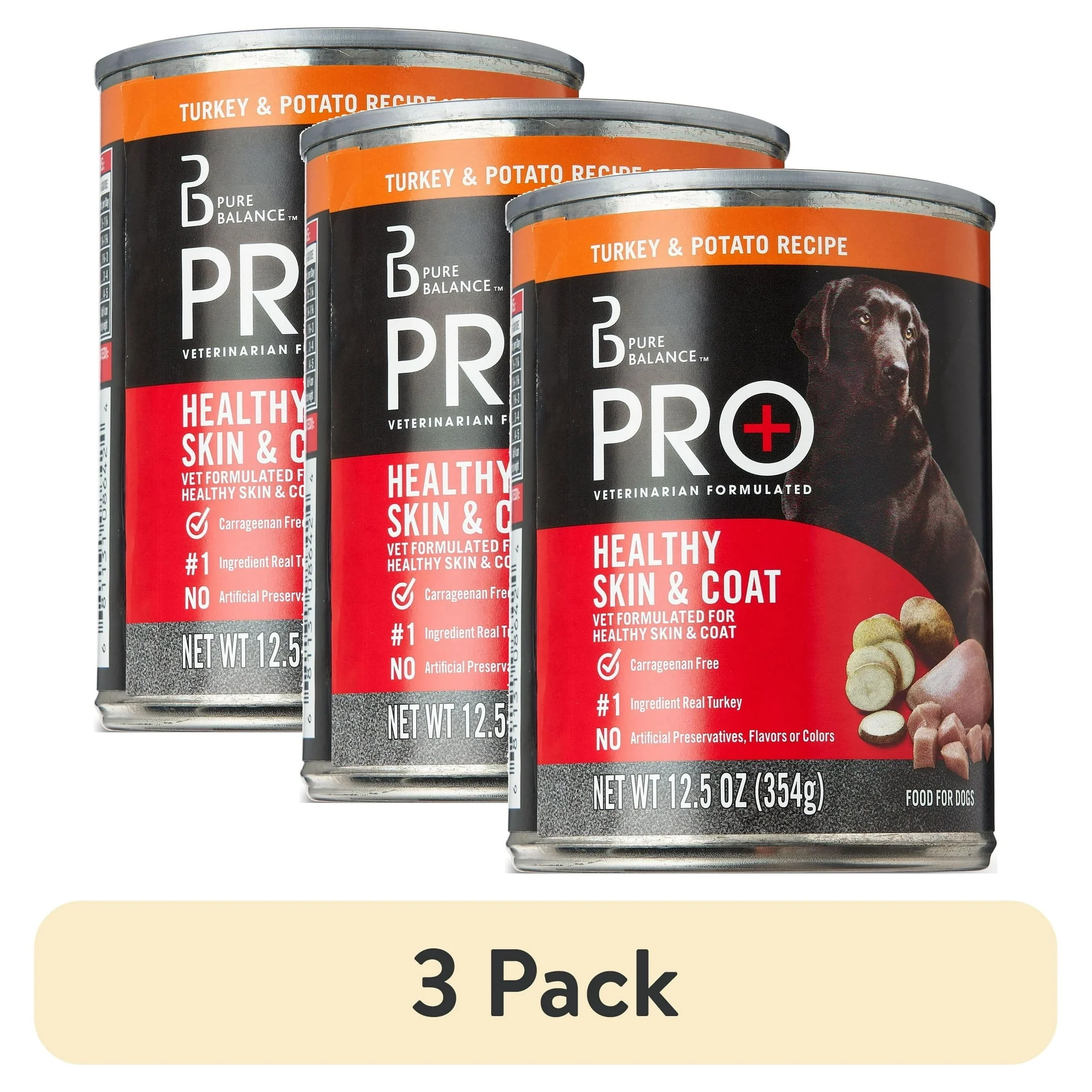 Pure Balance Pro Plus Turkey & Potato Recipe Wet Dog Food, 12.5 oz Can