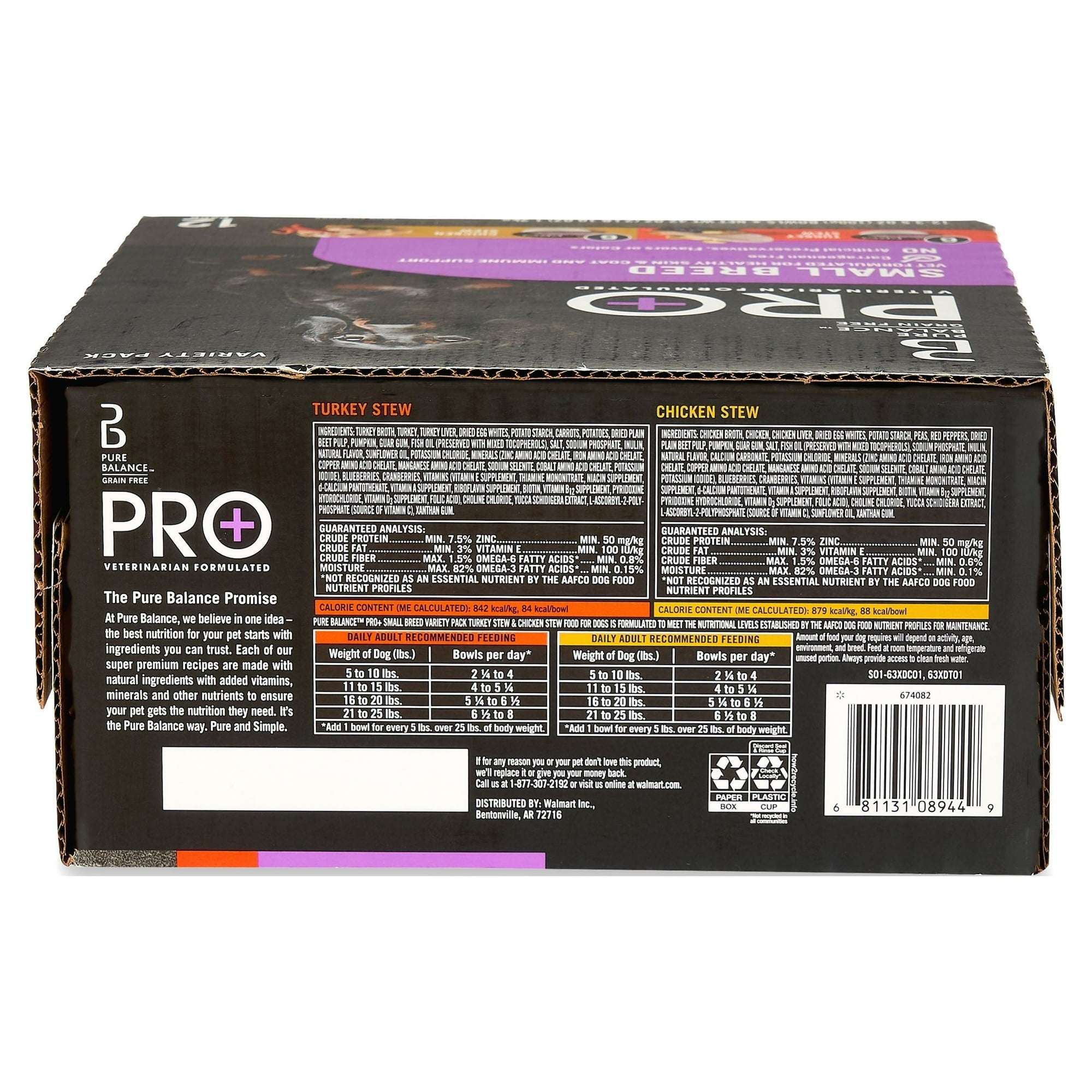 Pure Balance Pro+ Small Breed Turkey and Chicken Stew Variety Pack Wet Dog Food 3.5oz Cups (12 Pack) - Image 8