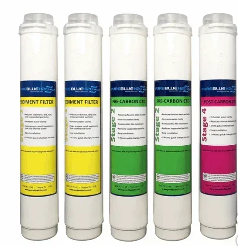 Pure Blue H2O 5PC Reverse Osmosis Filter System Replacement Filters