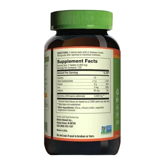 Pure Hawaiian Spirulina 3000 mg., 360 Tablets - Image 3