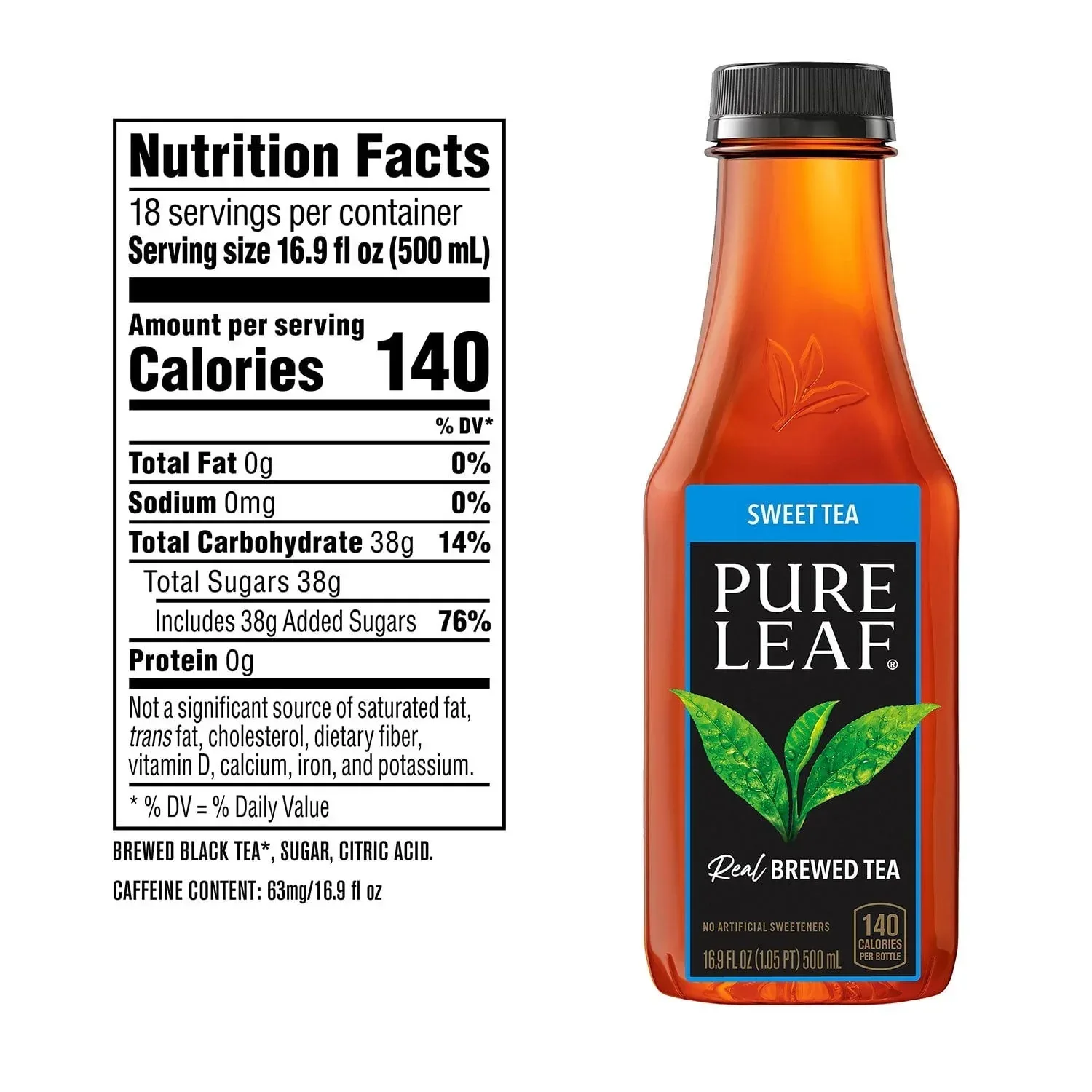 Pure Leaf Real Brewed Tea Sweet Tea 16.9 fl. oz., 18 pk. - Image 2