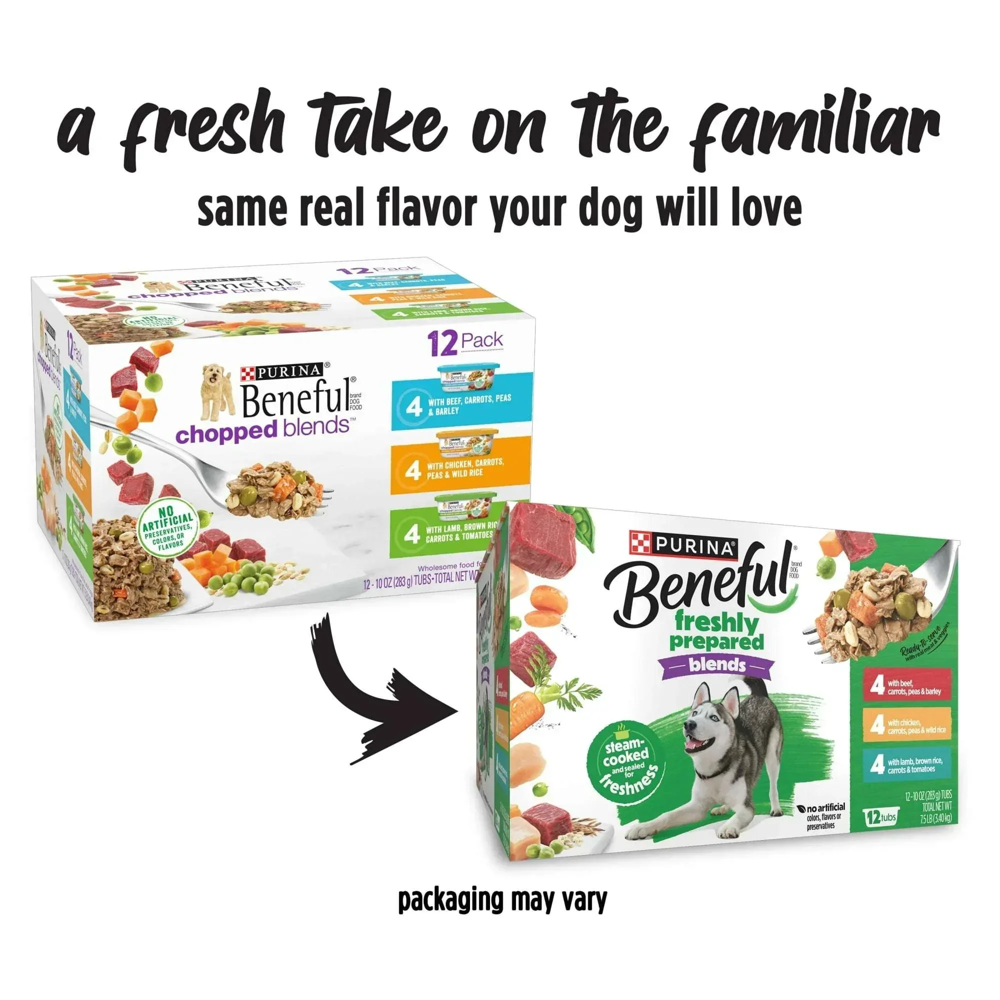 Purina Beneful Freshly Prepared Blends Wet Dog Food Variety Pack With Beef, Chicken, or Lamb Dog Food - Image 2