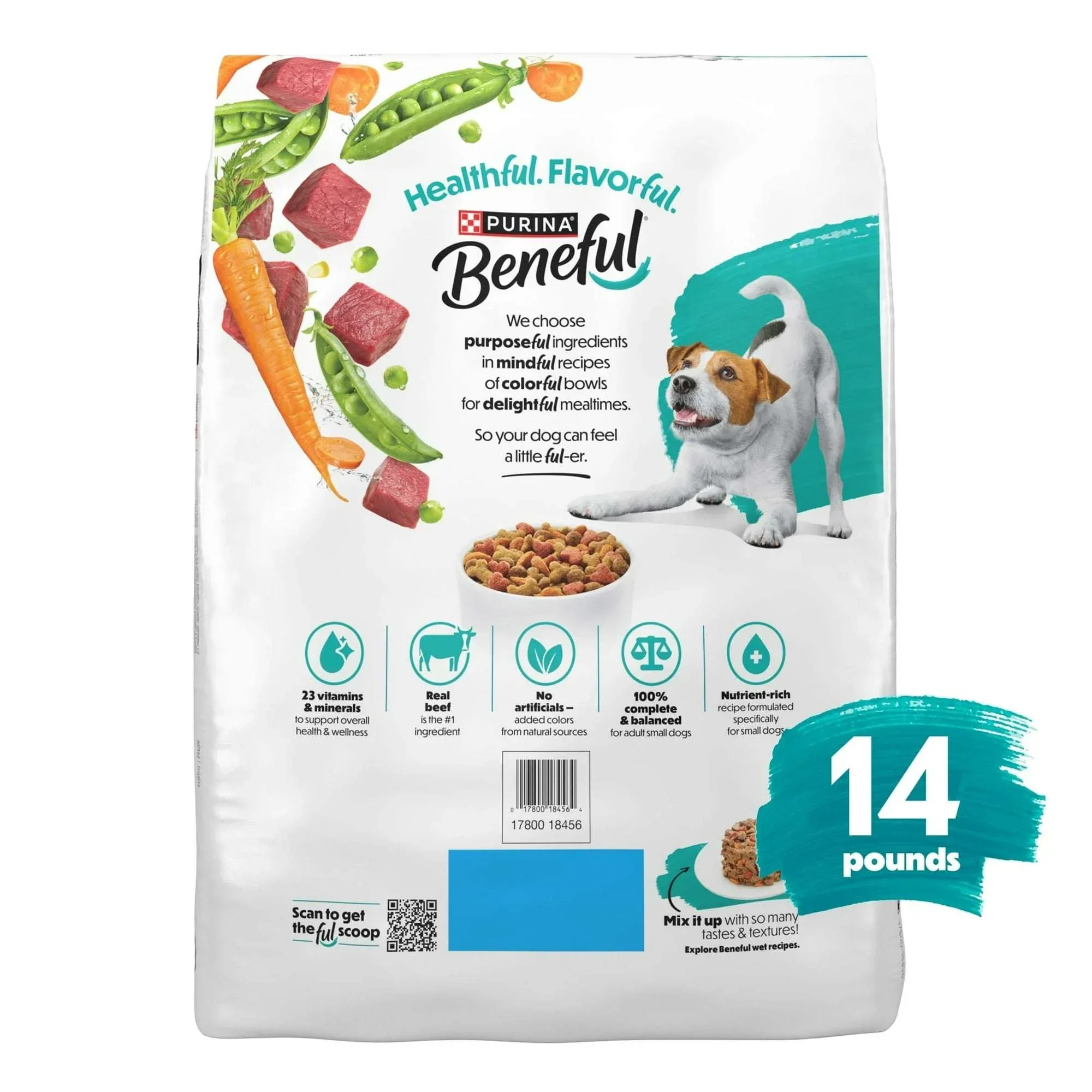 Purina Beneful Incredibites with Farm-Raised Beef Natural Small Breed Dry Dog Food with Added Vitamins, Minerals and Nutrients, 14 Bag - Image 6