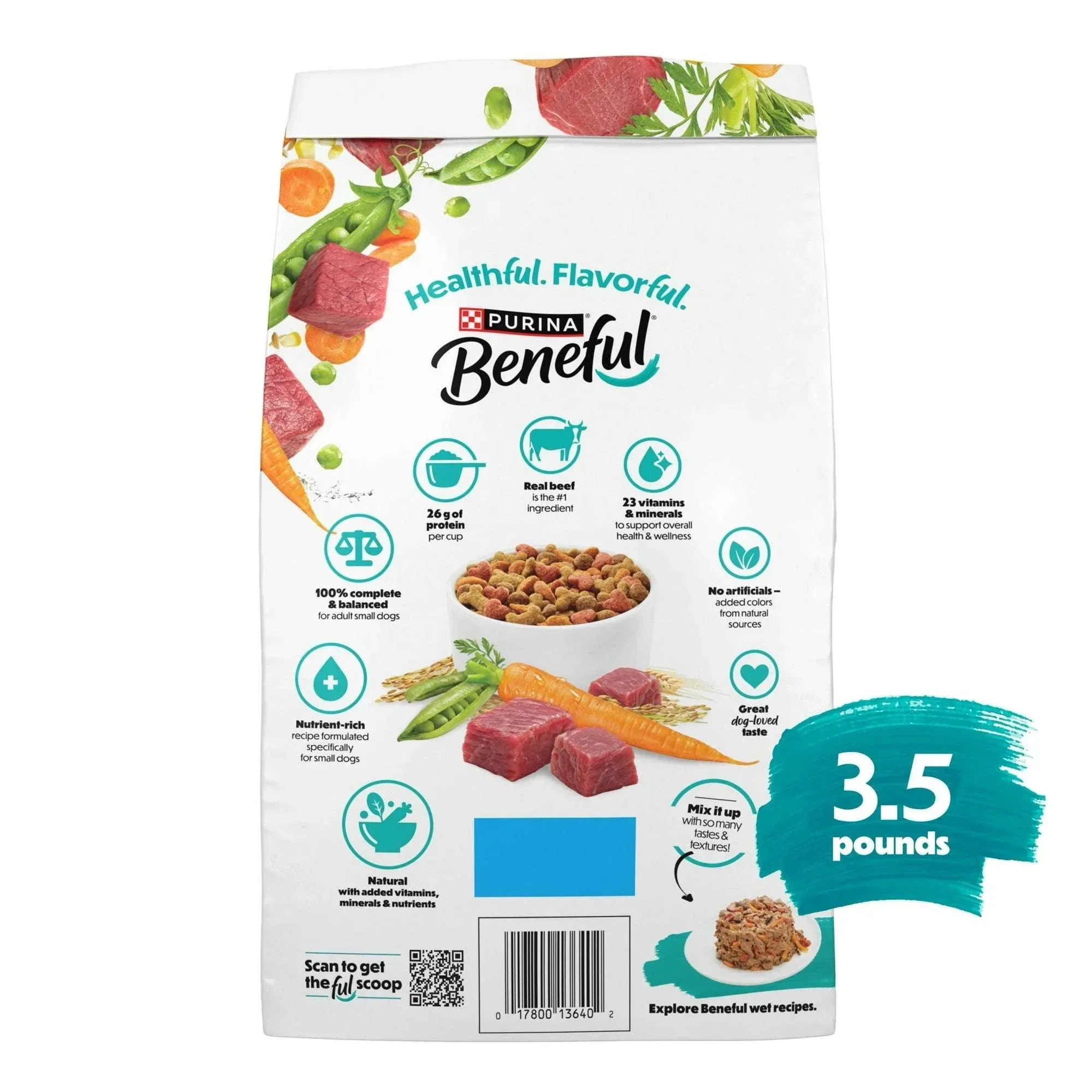 Purina Beneful Incredibites with Farm-Raised Beef Natural Small Breed Dry Dog Food with Added Vitamins, Minerals and Nutrients, 3.5 lb Bag - Image 7