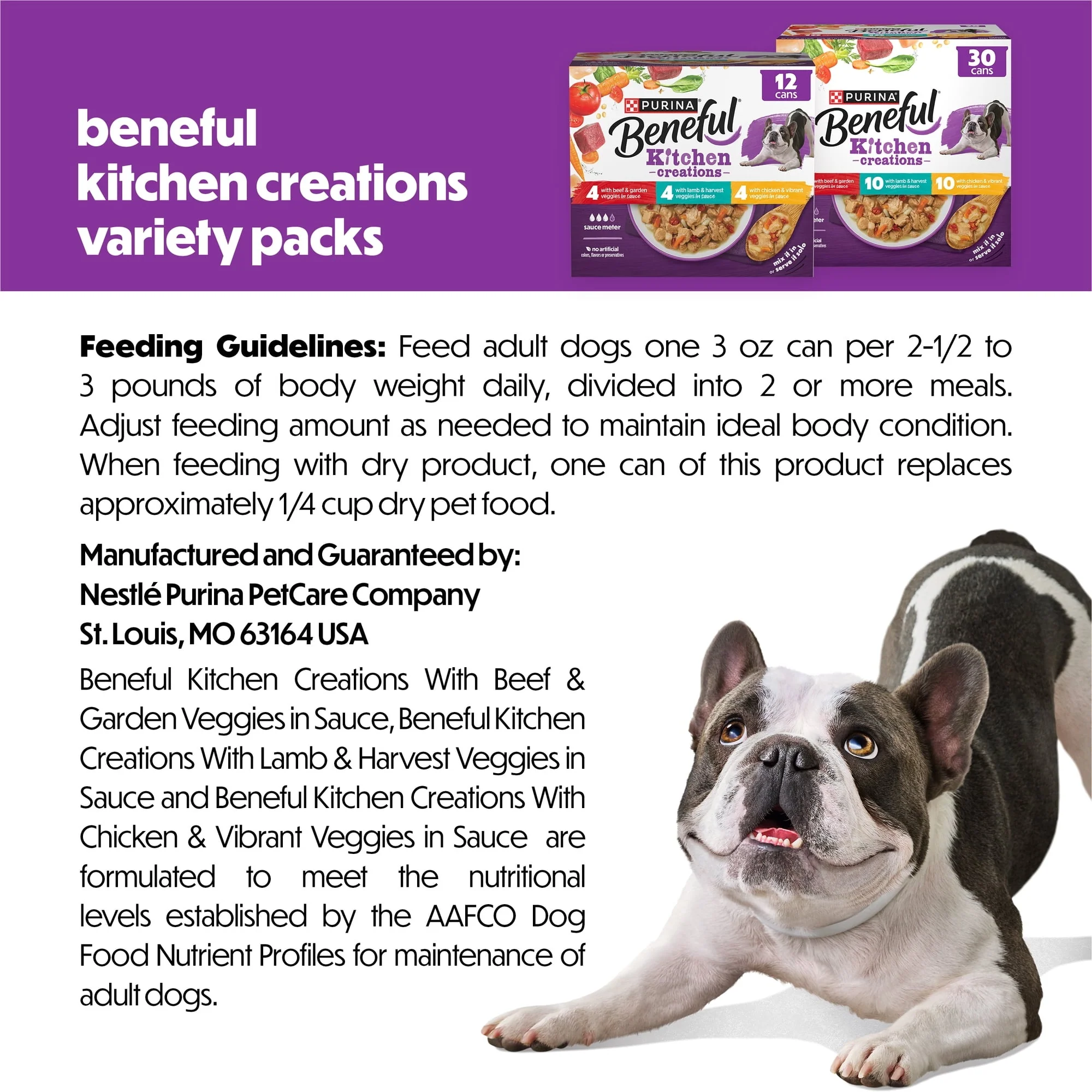 Purina Beneful Kitchen Creations With Beef, Chicken, or Lamb Wet Dog Food Variety Pack, 3 oz Cans - Image 10