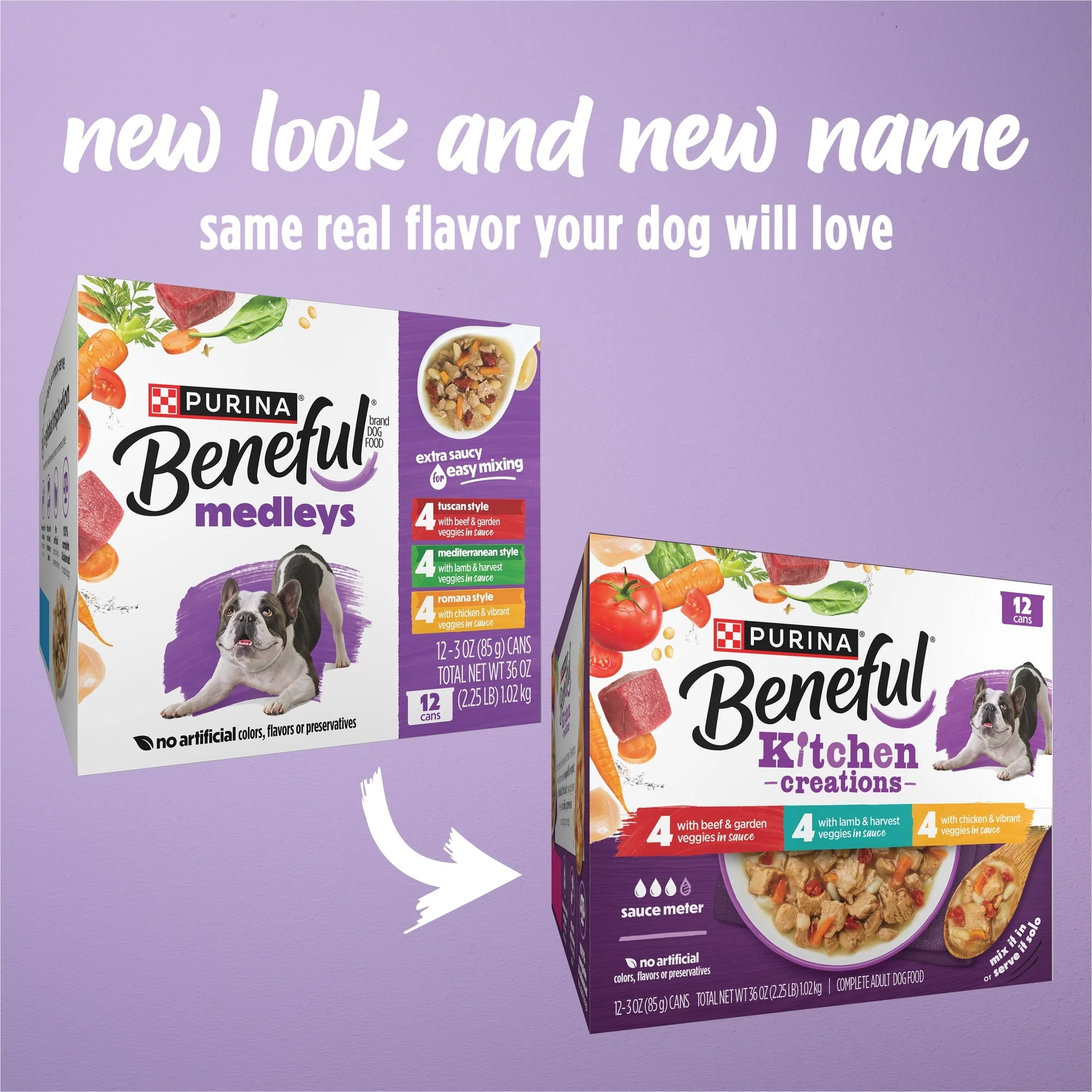 Purina Beneful Kitchen Creations With Beef, Chicken, or Lamb Wet Dog Food Variety Pack, 3 oz Cans - Image 2