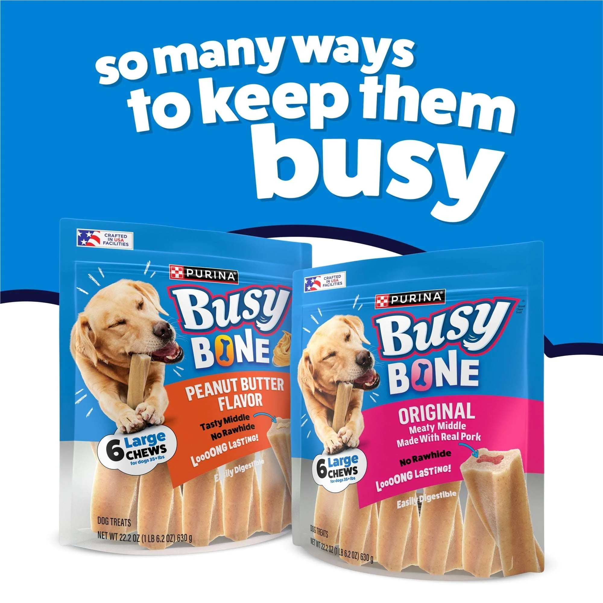 Purina Busy Bone Original Chew Large Dog Chew Treats, 21 oz. - Image 11