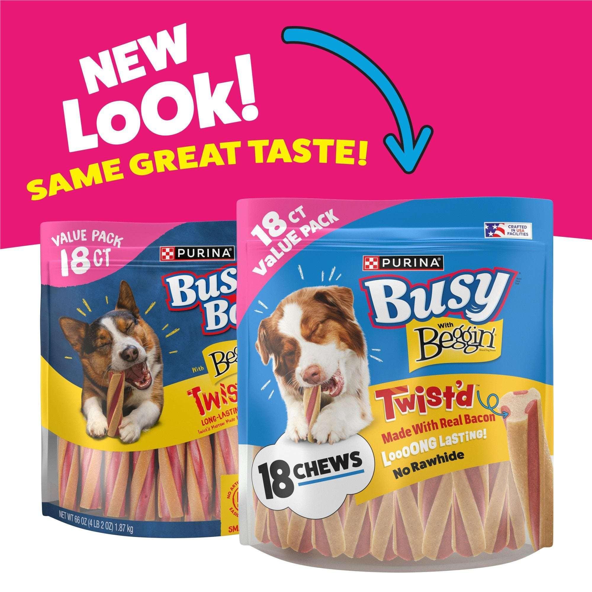 Purina Busy with Beggin’ Twist’d Adult Dog Chew Bone Treats - 18 ct. Pouch - Image 12